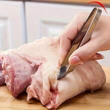 1 set de pinces de cuisine en acier inoxydable, pince à épiler multifonction pour la viande, le poisson, le poulet, le canard - outil de cuisine durable pour la maison