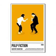 1PC Modern Classic Movie Pulp Fiction Posters Print Jack Rabbit Dance Canvas Painting Minimalist Wall Arts Picture Living Room Home Decor Optional Frame ,Wall Art With Frame - Multicolor - View 52