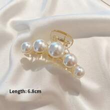 1pc/4pcs Set Women Fashion Elegant Faux Pearl Hair Claw Clips, Suitable For Different Hair Thickness, Daily Home Commute Outdoor Casual Use, Gift Hair Jaw Clip Hair Clamps Hair Clutch Hair Catcher Clip Fall Winter Hair Clip Hair Accessories For Women For Vacation Outfits Woman