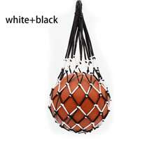 1 pieza Bolsa de red de baloncesto de nailon, bolsa de red portátil de voleibol y fútbol, soporte individual para pelota, adecuado para artículos deportivos y accesorios de bolsa de red, suministros para aficionados al fútbol, artículos para fiestas de fútbol, con vibras bohemias