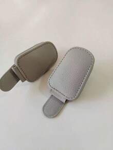 1pc Universal Car Sun Visor Glasses Clip, PVC Material, Car Glasses Holder, Interior Accessory, Eyewear Storage Rack - Multicolor - View 10