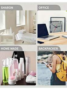 1/3/5 Piezas Botellas de Viaje, Botellas de Hombro Redondas Transparentes con Tapa Giratoria de Mariposa, Contenedor Dispensador de Muestras Cosméticas Vacío, Botellas Plásticas Transparentes Recargables con Tapa Negra a Prueba de Fugas para Artículos de Aseo, Champú, Lociones, Cosméticos de Viaje, Hogar, Vuelta al Colegio Unisex - Negro - Ver 5