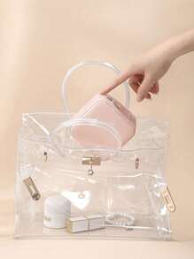 A Jewelry Storage Box With A Makeup Mirror, Portable Travel Zipper Jewelry Box, Simple Travel And Home Jewelry Box, Fashionable Personalized Leather Mini Jewelry Box For Earrings, Necklaces, Rings Storage, Dust-Proof Small Jewelry Storage Box, Jewelry Accessory Storage Box And Vanity Box, Perfect For Storing Rings, Pendants, Earrings, Ties, Bracelets, Great Gift For Girlfriend, Mother's Anniversary, Men's & Women's Gifts