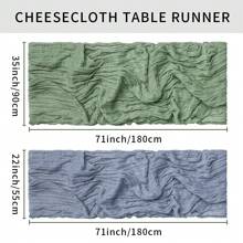 Cheesecloth Table Runner, Suitable For Bridal Shower Decorations, Weddings, Thanksgiving, Christmas, And Birthday Celebrations. Cheesecloth Spring Table Runner For Shower Bridal Wedding Decoration Gauze Rustic Table Runner For Party First Communion Centerpiece Engagement.