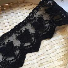 1 opakowanie 3 rolek europejskiej wstążki satynowej o szerokości 3,15 cala, nieelastyczna haftowana koronkowa dekoracja na zasłony, obrusy, pokrowce na sofy, odzież/akcesoria ślubne DIY. (1 jard) (3 kolory)