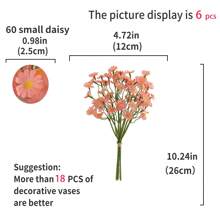 6/30 Peças de Flores Artificial de Margarida - Margaridas Falsas de Tecido, Decoração de Flores Silvestres de Primavera para Festa, Casa e Escritório, Casamento e Noivado, Sem Vaso Incluído, Decoração para Casa, Sala de Estar, Dia das Mães, Exposição sobre Mesa, Decoração de Outono