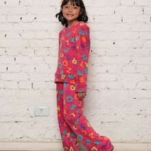 ***Check The Measurements Carefully*** Children's Pajama Set/Fleece Ultra Soft/Boy, Unisex. - Red - View 4