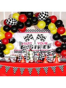 1/2pcs, Car Birthday Party Supplies Racing Party Decorations Road Tablecloth Racetrack Table Runner Table Covers For Car Theme Birthday Favors, 54 X 108 Inch