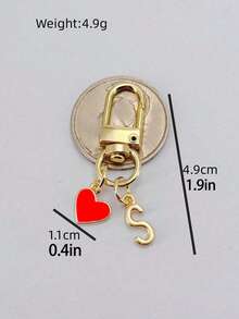 个性化心形吊坠，可定制（姓名首字母、留言/情书）| 心形钥匙扣 | 定制包包挂饰 | 礼物、钥匙扣、独特手机配件、简约设计、适合女士钱包和手机配件、送给朋友、家人、女友的礼物、户外用品、派对用品、礼品、纪念品、女士包包挂饰、汽车配件、送给女性和女孩的礼物 - 彩色 - 查看 11