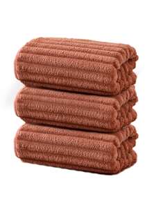 1/3pcs Set - Dark Gray Water Wave Pattern Towels - 3pcs Face Towels/3pcs Bath Towels/1pc Large Bath Towel - Coral Fleece Material - High-End Texture - Skin-Friendly Soft Comfortable - Strong Absorbency And Drying Effect - Suitable For Hotel, Spa, Outdoor, Yoga, Vacation, Camping, Swimming Pool Etc. - All Season - Simple And Useful Bathroom Towel Set Back To School For Beauty Salon Home Bathroom