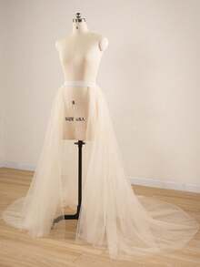 1 Pc Overskirt Tulle Skirt For Halloween White Black Royal Blue Ivory Dusty Pink Red Fall Clothes For Women - Multicolor - View 8