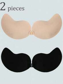 2pcs Women Multicolor Mango Shaped Silicone Bra Breast Lift Pads Breathable Invisible Seamless Nipple Covers For Daily Wear - Multicolor - View 1