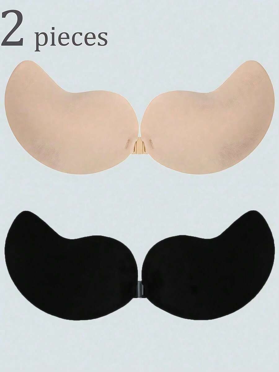 2pcs Women Multicolor Mango Shaped Silicone Bra Breast Lift Pads Breathable Invisible Seamless Nipple Covers For Daily Wear - Multicolor - View 1