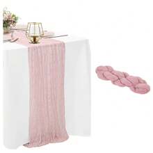 Cheesecloth Table Runner, Suitable For Bridal Shower Decorations, Weddings, Thanksgiving, Christmas, And Birthday Celebrations. Cheesecloth Spring Table Runner For Shower Bridal Wedding Decoration Gauze Rustic Table Runner For Party First Communion Centerpiece Engagement.