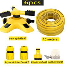 6 Pezzi Set di pistola per lavaggio auto ad alta pressione regolabile, include tubo flessibile da 500 cm, 3 adattatori, design in silicone ergonomico senza perdite, adatto per lavaggio auto, giardinaggio e lavaggio animali domestici; Set di tubo per idropulitrice PVC ad alta pressione e per giardino con 4 adattatori, ugello rotante a 360°, pistola ad alta pressione per lavaggio auto con asta lunga, kit per pulizia pavimenti domestici e irrigazione del giardino