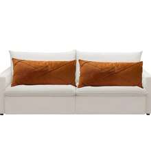 Kit 2 Large Draped Rectangular Baguette Cushions, Full 70cm X 30cm - TRÁI ĐẤT - Xem 1