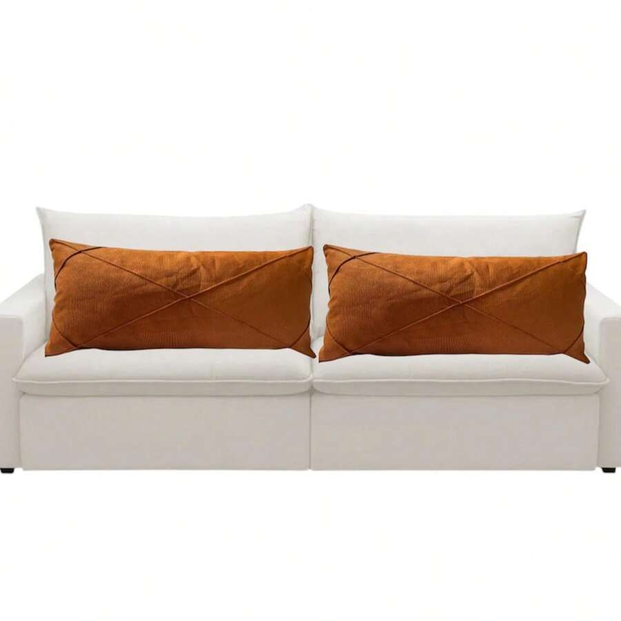Kit 2 Large Draped Rectangular Baguette Cushions, Full 70cm X 30cm - TRÁI ĐẤT - Xem 1