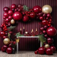 125 pezzi Kit per arco di palloncini rossi, decorazioni di palloncini fai da te per matrimoni, feste di compleanno, celebrazioni di anniversario, decorazioni per interni, feste di vacanza, raduni familiari, feste a tema, decorazioni per ballo