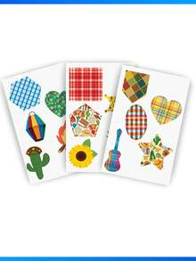 Sticker For June Festival Clothing Patchwork Patch Does Not Damage The June Festival Clothing In Cloth Guitar Bonfire - KIT WITH 3 CARDS - View 3