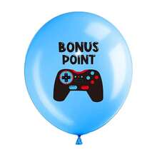 18pcs Game Theme Latex Balloons Set, 12 Inch Blue "GAME ON" Party Decorative Latex Balloons - Multicolor - View 8