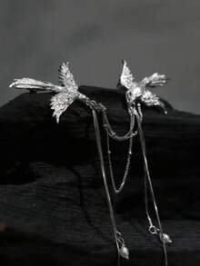 Elegant Copper Phoenix & Faux Pearl Tassel Brooch: Suitable As Gifts And For Formal Occasions, All Seasons School Office Accessories Shirts Jacket Jewelry Christmas Halloween Clothes Pin Funny Cute Teacher Gifts Costume Accessories Bag Charms - Brooch - View 4