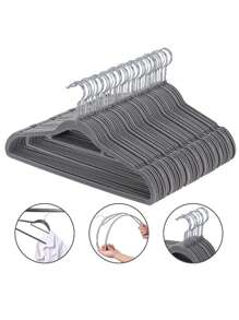 Cabides flocados 5/10/20 peças para uso doméstico e adulto, cabide antiderrapante que evita saliências no ângulo dos ombros, armazenamento compacto no guarda-roupa, adequado para pendurar roupas delicadas, cabideiro para loja de roupas, ternos, blusas, gravatas, camisas, vestidos e calças