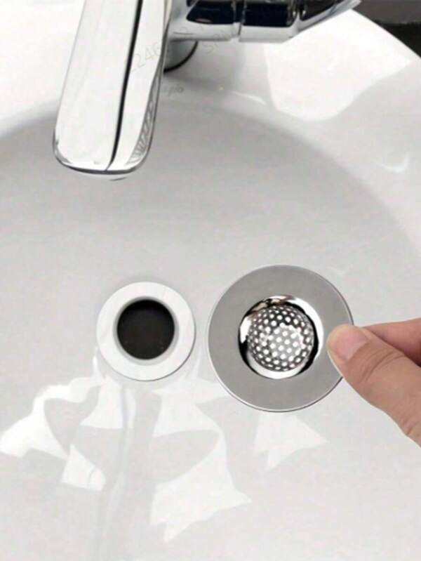 1pc Multifunctional Stainless Steel Sink Filter, Anti Clogging And Anti Rust, Easy To Install In Kitchen And Bathroom Back To School