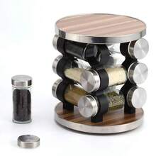 Rak Bumbu dan Rempah Berputar 360°, Rak Bumbu Logam dengan Tutup Stainless Steel, Organizer Penyimpanan Dapur Multifungsi, Stoples Bumbu Dua Lapis, Rak Botol Bumbu yang Dipasang di Dinding, Organizer Bumbu Meja Dapur, Baki Bumbu Berputar, Stoples Bumbu Anti Karat, Rak Penyimpanan Dapur, Rak Bumbu Minimalis Modern, Organizer Botol Bumbu Masak, Set Kotak Bumbu Praktis - MultiWarna - View 15
