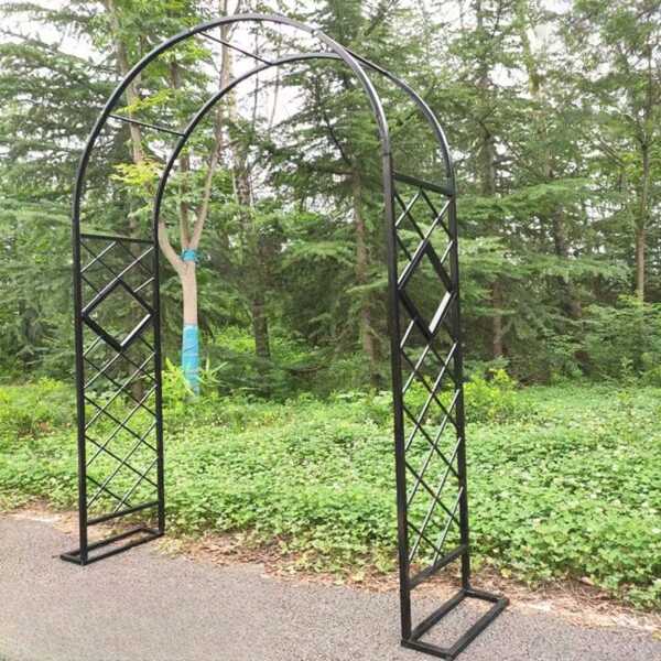 Bogenförmige Rankgitter, Eisenrankhilfe für Kletterpflanzen, Außenterrassen-Dekoration für kriechende Pflanzen, Garten-Dekor