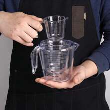 Plastic Measuring Jug, Measuring Cups,Measuring Cup Jugs For Baking Cooking, 150ML, 300ML, 600ML, Easy To Read Measurements, Cook With Accuracy 3PCS Kitchen Baking Measuring Cups, 150ml, 300ml, 600ml Set Plastic Measuring Cups, Cooking And Baking Seasoning Liquid Measuring Cups, Multiple Scale Identification, With Handle And Triangular Mouth