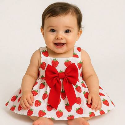 Vestido para Bebê Moranguinho