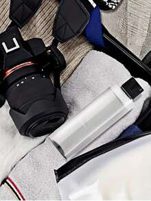 1/3/5 Piezas Botellas de Viaje, Botellas de Hombro Redondas Transparentes con Tapa Giratoria de Mariposa, Contenedor Dispensador de Muestras Cosméticas Vacío, Botellas Plásticas Transparentes Recargables con Tapa Negra a Prueba de Fugas para Artículos de Aseo, Champú, Lociones, Cosméticos de Viaje, Hogar, Vuelta al Colegio Unisex - Negro - Ver 2