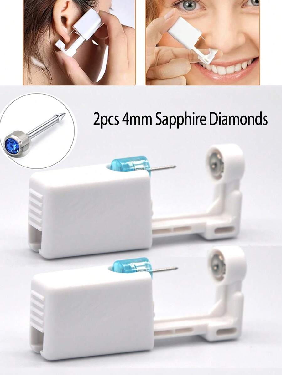 1-24pcs/Set Disposable Sterile Disinfected Ear Studs, Nose Clip, Body Jewelry For Piercing, For Male