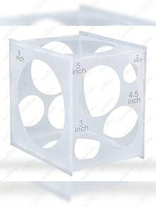Calibrador para Globos Tipo Cubo Mica Armable 11 Medidas Diferentes Desarmable GRUPO CARNAVALLIA - transparente - Ver 10