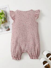 MommBaby Newborn Baby Ditsy Floral Cap Sleeve Romper With Shorts