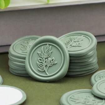 50 张浅色树枝蜡封贴纸，婚礼请柬配件信封贴纸 - 非常适合婚礼配件、礼品盒工艺包装、圣诞贺卡信封封口