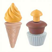 Juego de 15 piezas de soporte para conos de helado, juguetes multifuncionales para la playa y la nieve, juguetes de playa y helado, herramientas para cavar en la , estilo nórdico, 5 piezas, ideal para diversión al aire libre en verano e invierno, regalo perfecto para cumpleaños, Navidad, Halloween, Acción de Gracias - Color del accesorio aleatorio - Multicolor - Ver 7