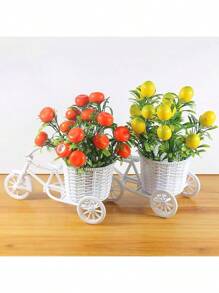 1 Peça Conjunto de Miniaturas com Vaso, Plantas Artificiais, Pequenas Flores em Vaso, Bolas de Grama, Bonsai, Decoração para Casa para Mesa da Sala de Estar, Presentes para o Dia dos Namorados, Natal, Halloween