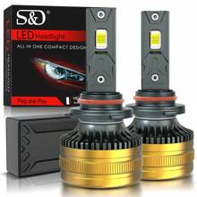 S&D 2pcs H1 H4 H7 LED Canbus H11 9005 HB3 9006 HB4 9012 Hir2 Car Headlight Bulb 20000LM Automobile Kit Turbo Lamp 12V
