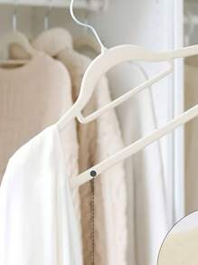 Cabides flocados 5/10/20 peças para uso doméstico e adulto, cabide antiderrapante que evita saliências no ângulo dos ombros, armazenamento compacto no guarda-roupa, adequado para pendurar roupas delicadas, cabideiro para loja de roupas, ternos, blusas, gravatas, camisas, vestidos e calças