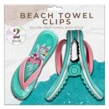 2pcs Reversible Beach Towel Clips, Portable Towel Clamps, Accessories For Beach Chairs, Decks, Pools, Cruise Ships, Rest Areas