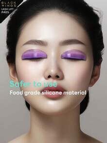 BLACKWINGS 1 Pair Reusable Eyelash Lift Kit, Includes Eyelash Perming Pad, Silicone Eyelash Lift Curler, Applicator, Eyelash Lift Tools, Silicone Eyelash Curler, Eyelash Lift Rod, Makeup Beauty Tools, Reusable Eyelash Lift Pad - Multicolor - View 3