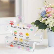 Thank You Gifts - Acrylic Desk Decor With Appreciation Message For Women, Teacher, Coworkers, Friend, Boss - Ideal Birthday, Christmas & Office Present For Teachers & Friends