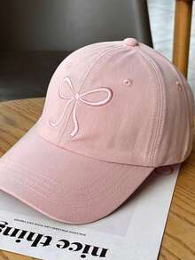 1pc Kpop Y2K Style Blokeffe-Blokecore+Coqette Bowknot Embroidered Baseball Cap Adjustable Dad Hats Cute Sweet Style Versatile Sunshade Peaked Hat Distressed Denim Sports Baseball Cap, Vintage Letter Embroidery Sun Protection Outdoor Fashion Dad Hat Trucker Cap For Women Girls - Multicolor - View 6