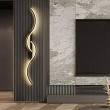 1 Stück LED kabelloses Ladelampe mit Dimmer und Fernbedienung, batteriebetriebenes USB aufladbares Licht, Innenraum Aluminium Wellen Beleuchtung für Wohnzimmer, Schlafzimmer, Nachttisch, Flur