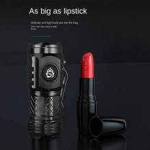 Mini Lanterna Brilhante com 3 lâmpadas LED de alta luminosidade, recarregável via USB, design com clipe, leve e portátil, adequada para uso doméstico, caminhadas noturnas, camping ao ar livre, acessórios de camping