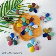 1 Pack 100g/3.53oz Tear-Drop Shape Mosaic Tiles, Multi-Color Ceramic Mosaic Pieces For Handmade Mosaic Crafts, Home Wall, Outdoor Garden Steps, Fireplace, Pool, Aquarium Decoration - Multicolor - View 15