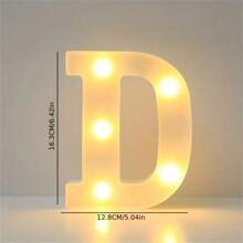 1PC 16cm LED Letter Light, Luminous Letter And Number Night Light, Suitable For Home, Bar, Wedding, Birthday Party Decoration
