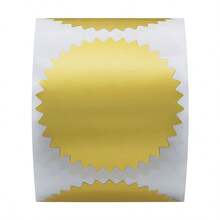 250 张/卷，金色/银色，标签贴纸 - 耐用，2 英寸圆形金箔贴纸金属封条，适用于包装、婚礼信封、毕业证书、证书薄片封条，带锯齿状边缘，学校用品，返校 - 2吋/5cm - 查看 6