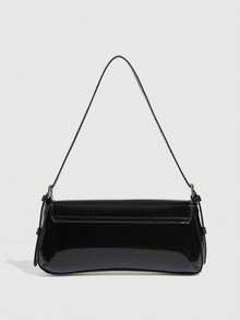 女士极简主义单肩包、小号勃艮第酒红色钱包、法棍包、简约单肩包、腋下包、手提包、Y2K 宝贝包